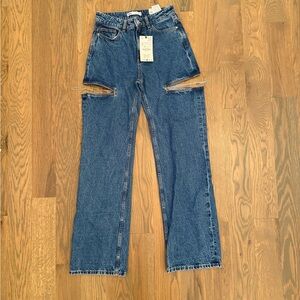 Zara Blue Straight Leg Jeans